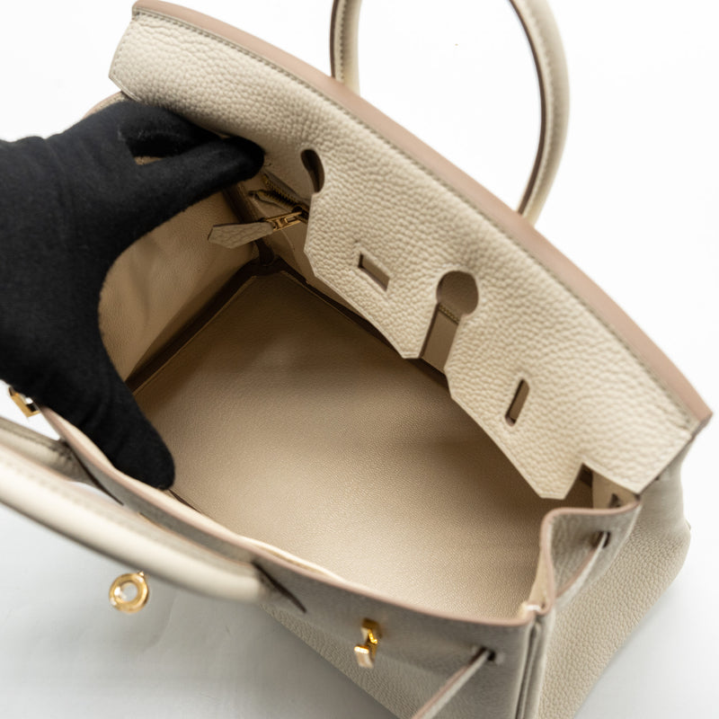 Hermes birkin 25 togo craie GHW stamp B