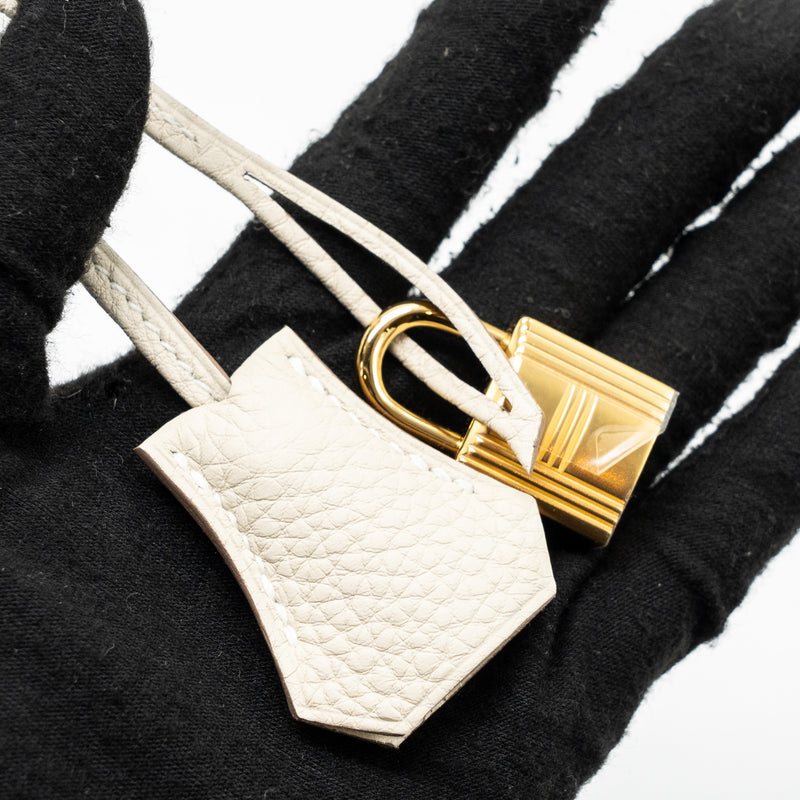 Hermes birkin 25 togo craie GHW stamp B