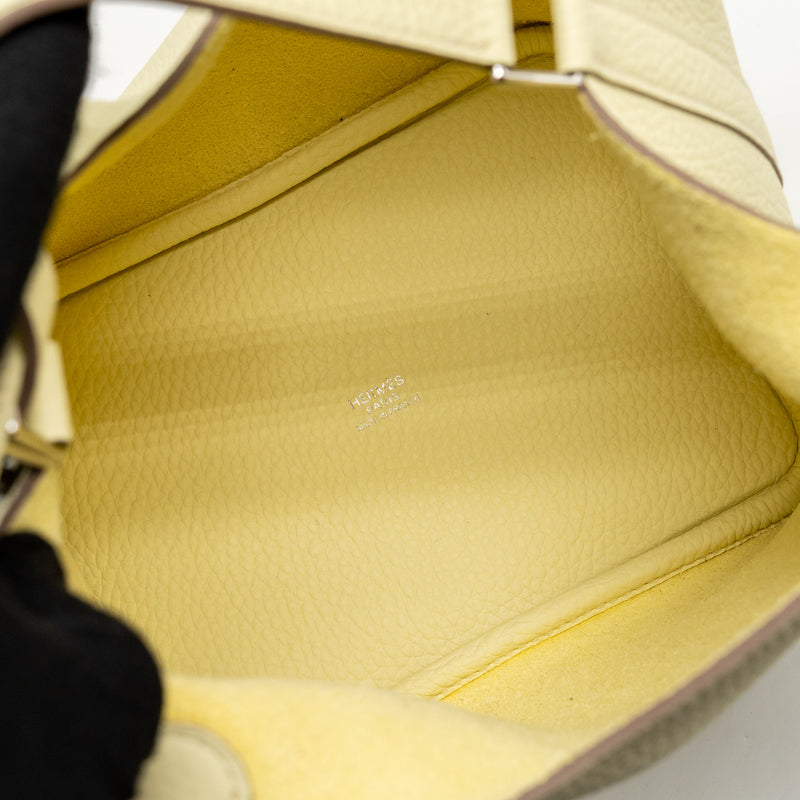 Hermes Picotin 18 Lock Bag Clemence Jaune Milton SHW Stamp K
