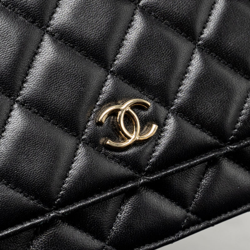 Chanel Coco Charm Wallet on Chain Lambskin Black LGHW