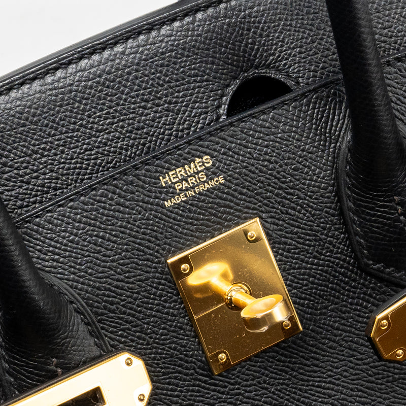 Hermes Birkin 30 Epsom Black GHW Stamp A
