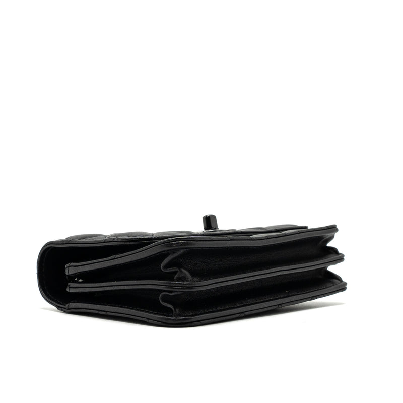 Chanel Trendy CC Wallet On Chain Lambskin Black With Black Hardware (Microchip)