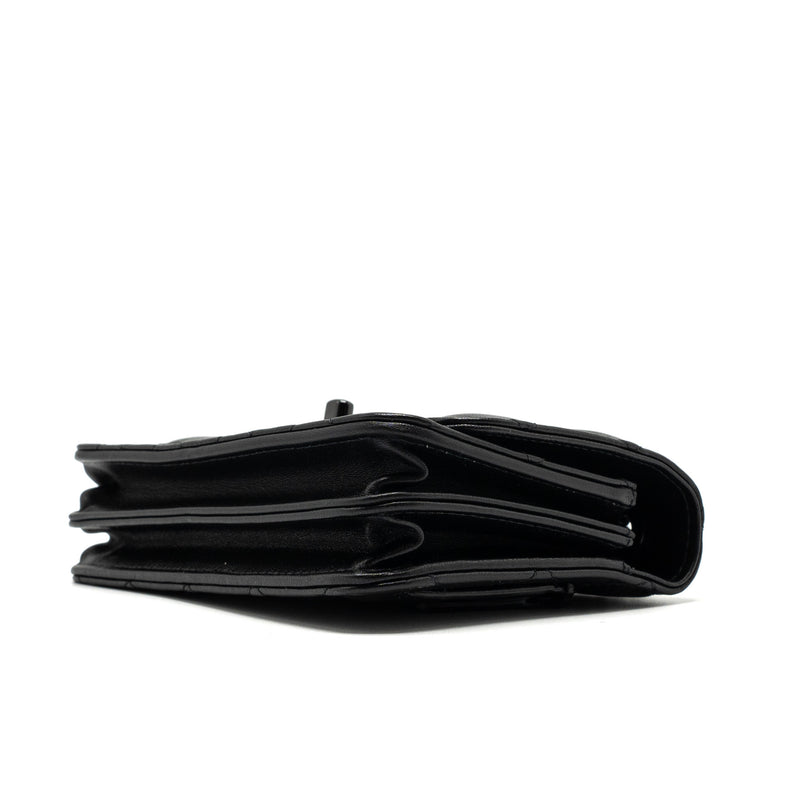 Chanel Trendy CC Wallet On Chain Lambskin Black With Black Hardware (Microchip)
