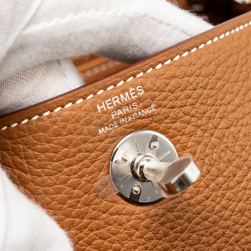 Hermes Mini Lindy clemence gold SHW stamp B