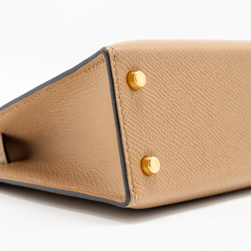 Hermes Mini Kelly II Epsom Chai GHW Stamp Z