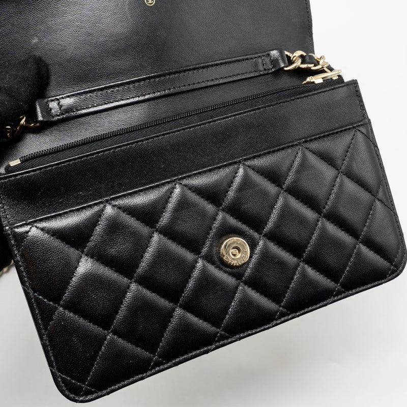 Chanel Coco Charm Wallet on Chain Lambskin Black LGHW