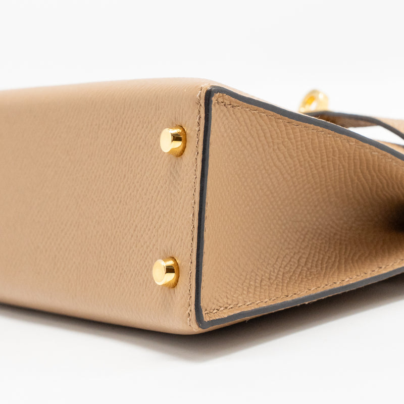 Hermes Mini Kelly II Epsom Chai GHW Stamp Z