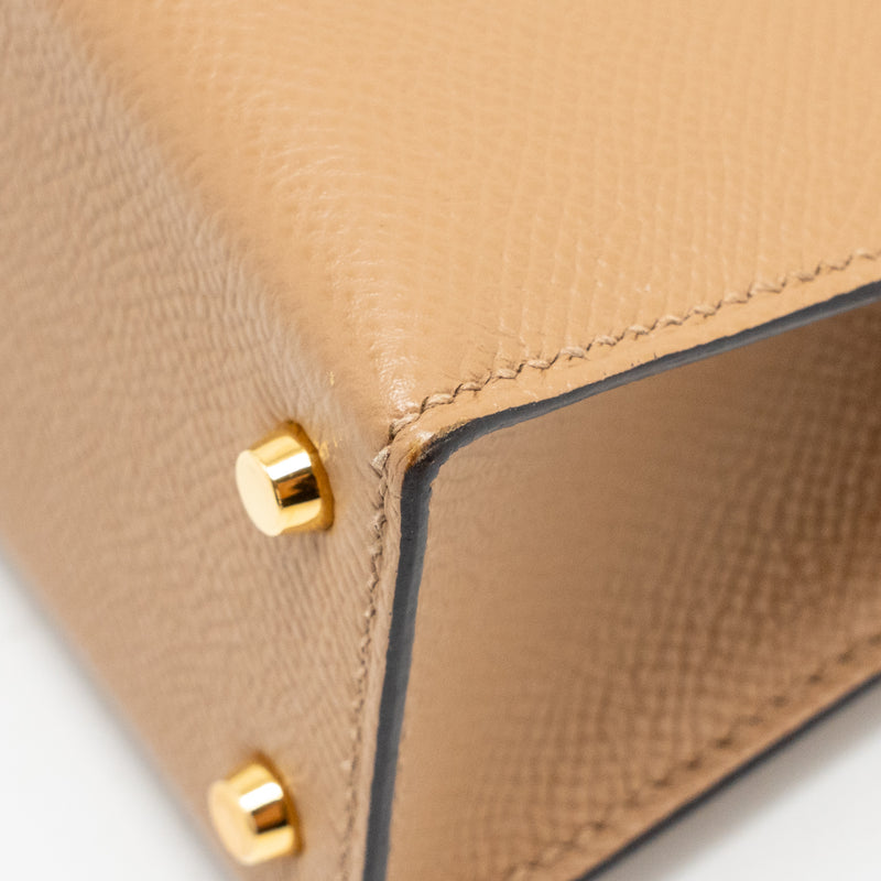 Hermes Mini Kelly II Epsom Chai GHW Stamp Z