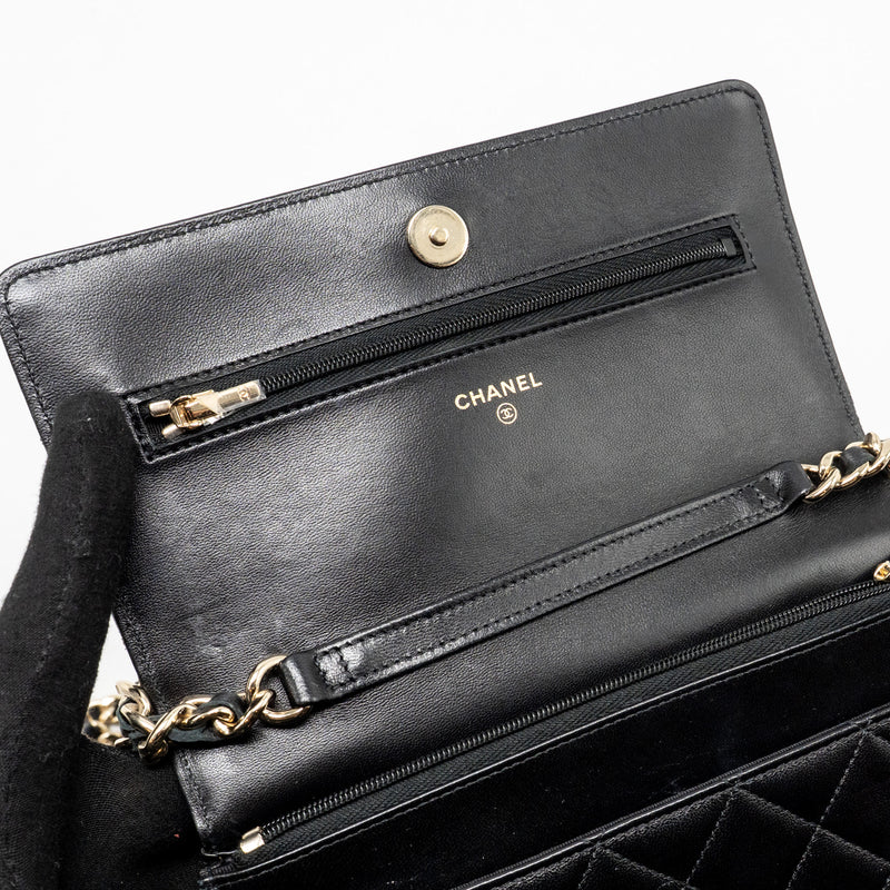 Chanel Coco Charm Wallet on Chain Lambskin Black LGHW