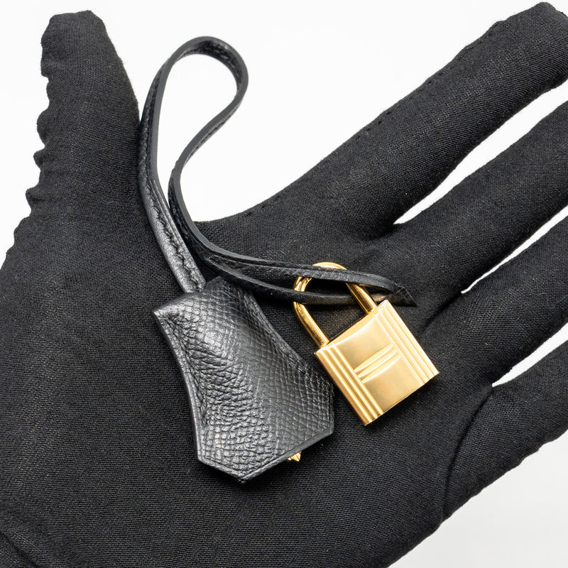 Hermes Birkin 30 Epsom Black GHW Stamp A