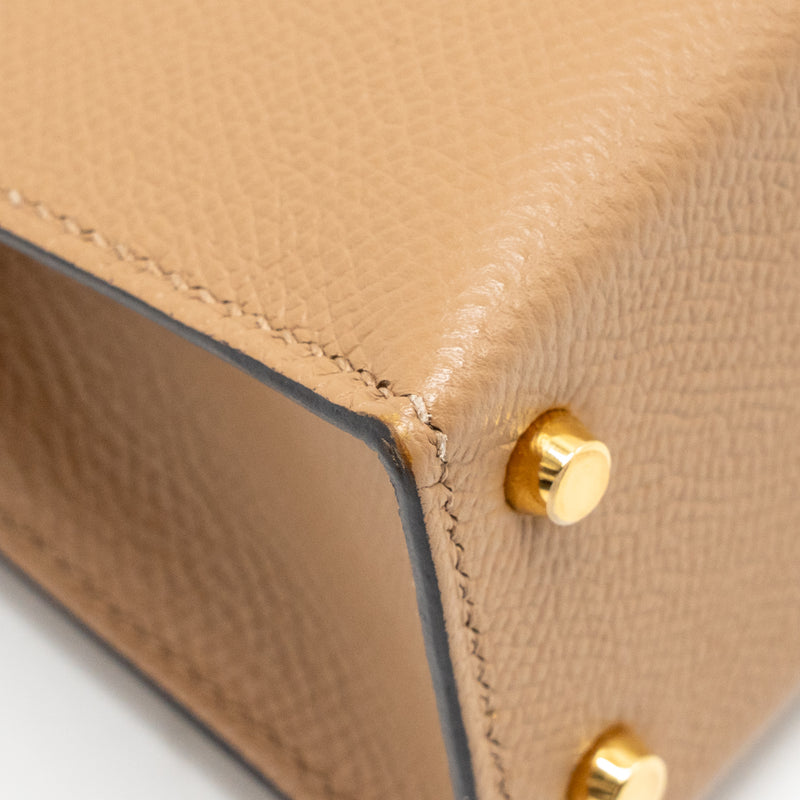 Hermes Mini Kelly II Epsom Chai GHW Stamp Z