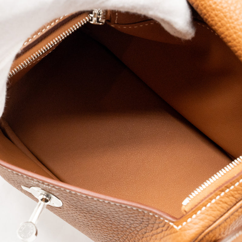 Hermes Mini Lindy clemence gold SHW stamp B