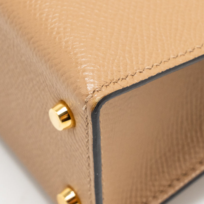 Hermes Mini Kelly II Epsom Chai GHW Stamp Z