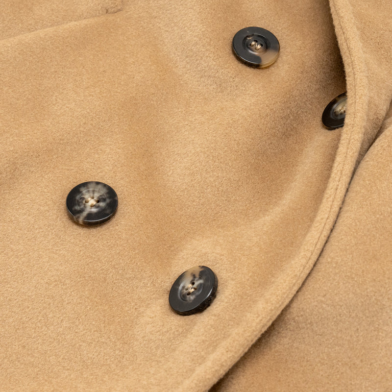 Maxmara Size 38 Long Icon Coat Ecru Wool/Cashmere