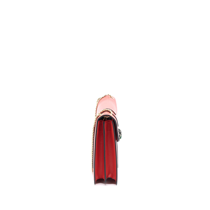 Bvlgari Serpenti Forever Shoulder Bag Calfskin Red LGHW