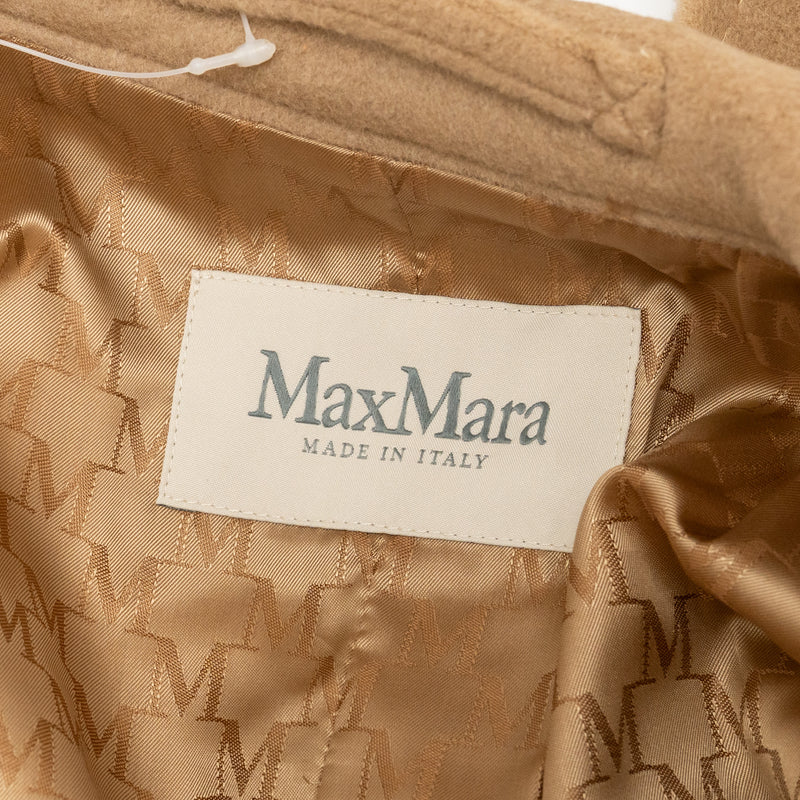 Maxmara Size 38 Long Icon Coat Ecru Wool/Cashmere