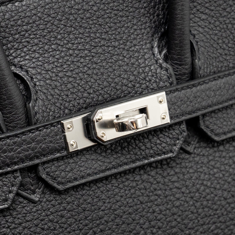Hermes Birkin 25 Togo Black SHW Stamp K