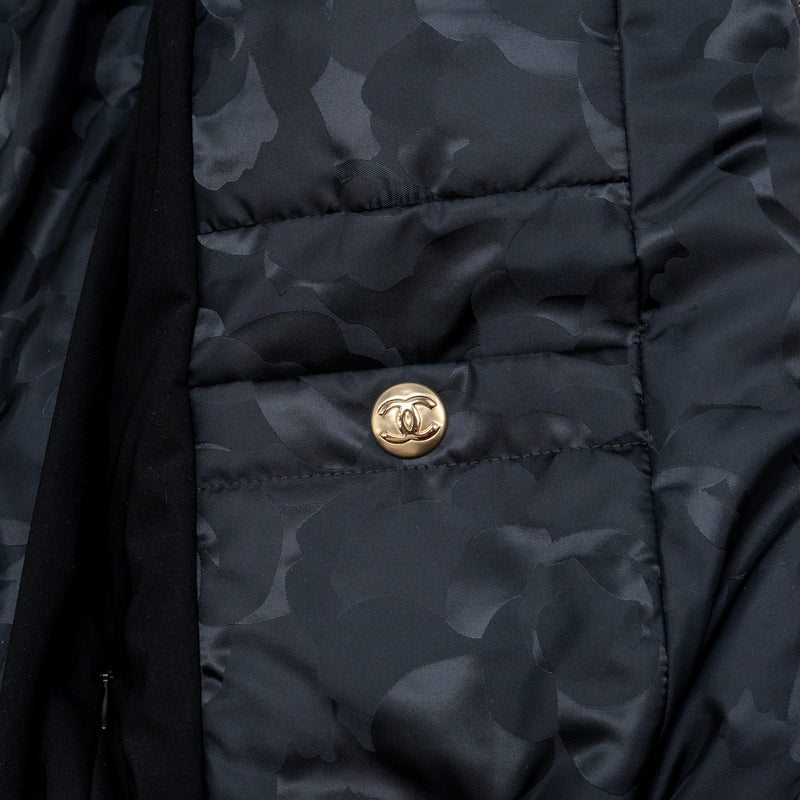 Chanel Size 36 CC Logo Blouson Jacket Polyamide/Elastane Black