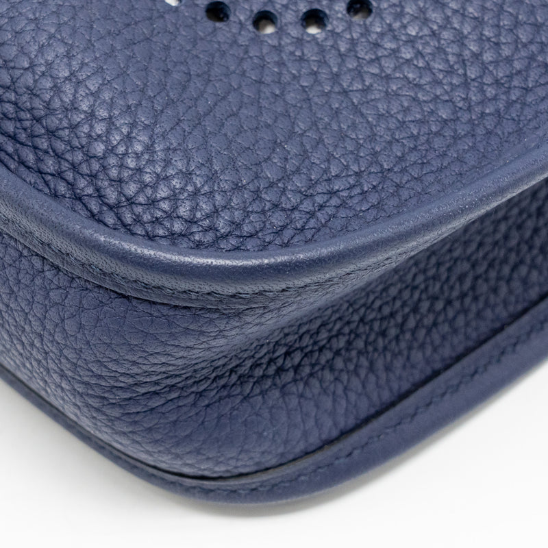 Hermes Mini Evelyne Clemence Blue GHW Stamp D