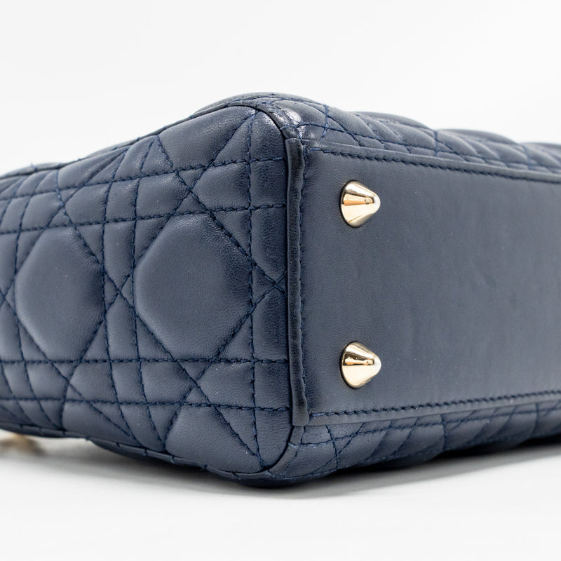 Dior My ABC Small Lady Dior Lambskin Dark Blue LGHW