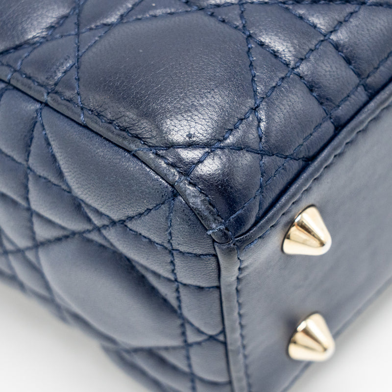 Dior My ABC Small Lady Dior Lambskin Dark Blue LGHW