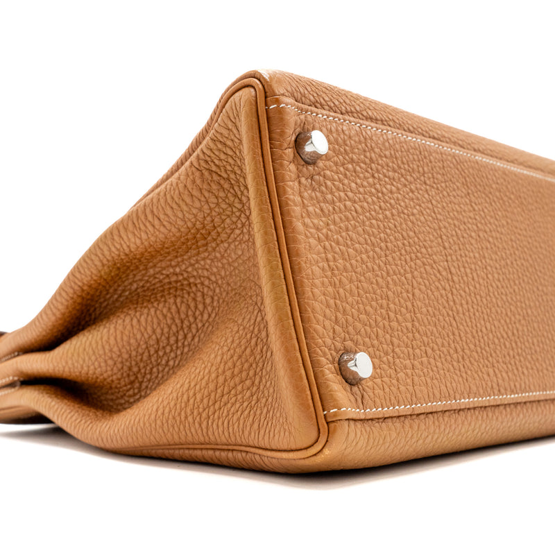 Hermes Kelly 35 Togo Gold SHW Stamp Square L