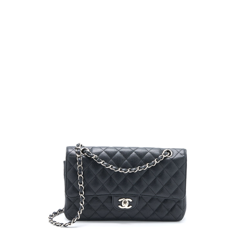 Chanel Timeless Medium 25cm double flap shoulder bag in black