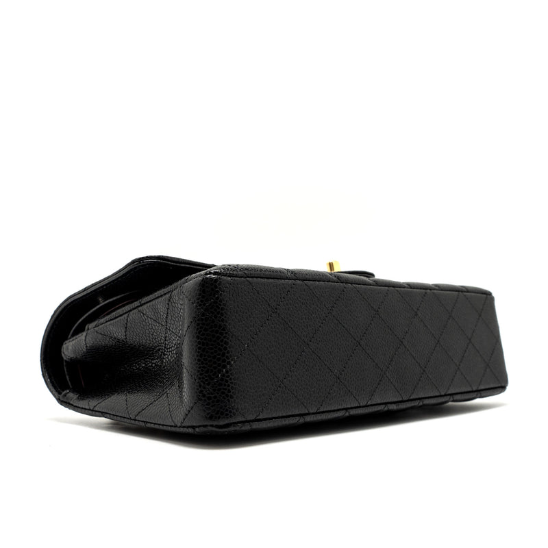 Chanel Medium Classic Double Flap Bag Caviar Black GHW (Microchip)