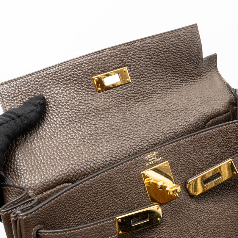 Hermes Kelly 28 Togo C4 Ecorce GHW Stamp Square R