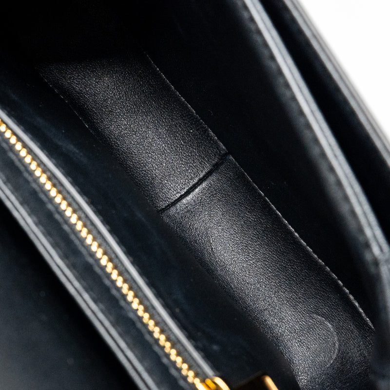 Celine Teen Triomphe Bag Shiny Calfskin Black GHW