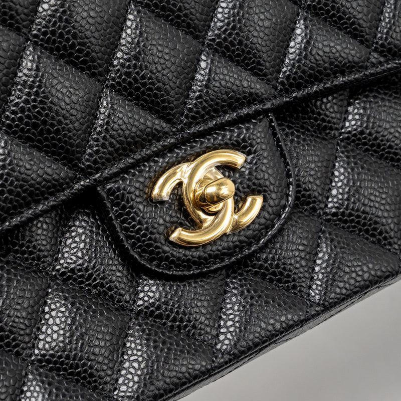 Chanel Medium Classic Double Flap Bag Caviar Black GHW