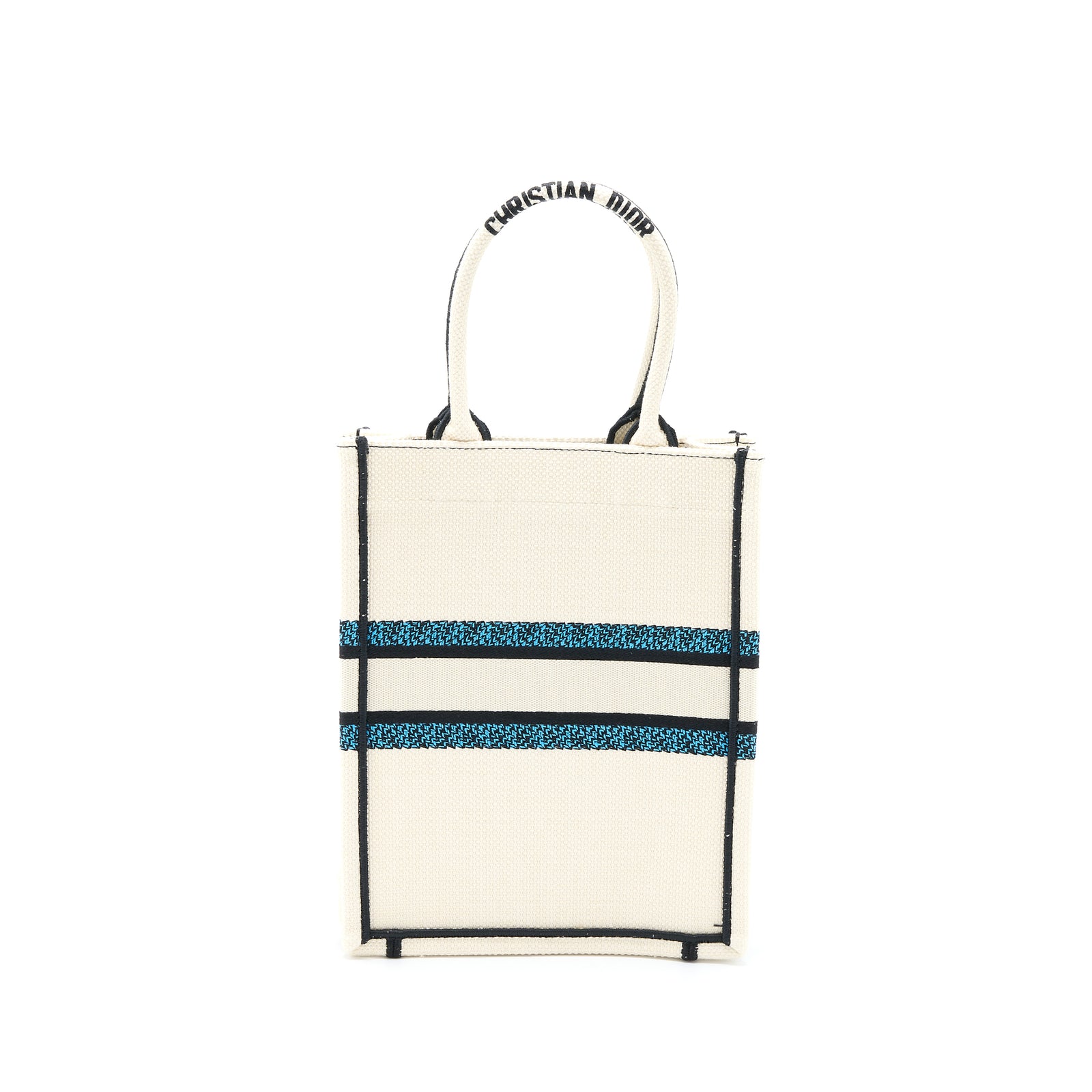 Dior Vertical Book Tote Lucky Star Embroidery White/Multicolour - Main Image