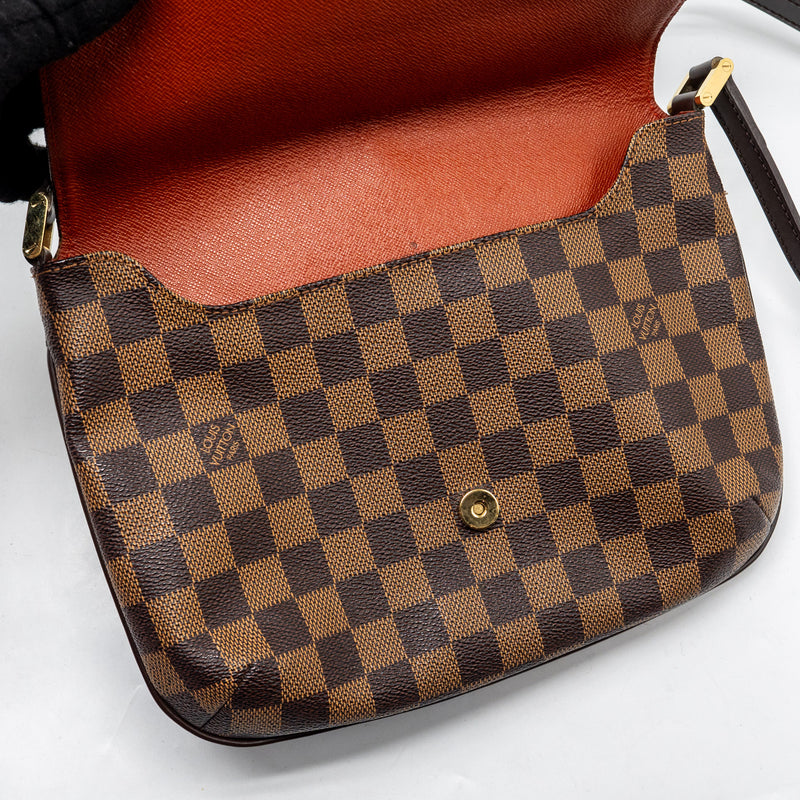 Louis Vuitton Vintage Musette Tango Damier Ebene Canvas GHW