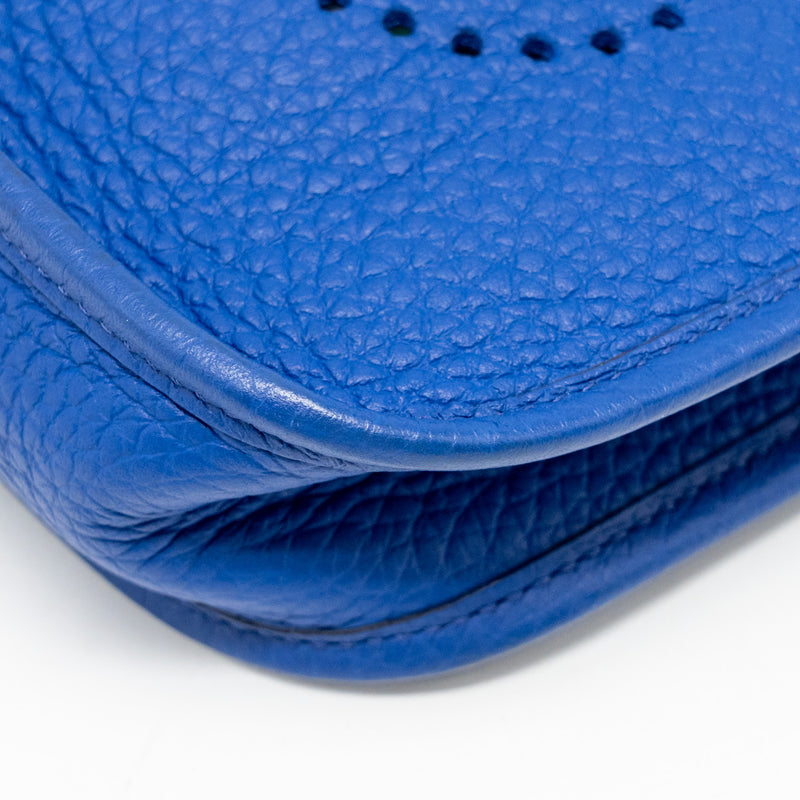 Hermes Mini Evelyne Clemence Electric blue SHW stamp U