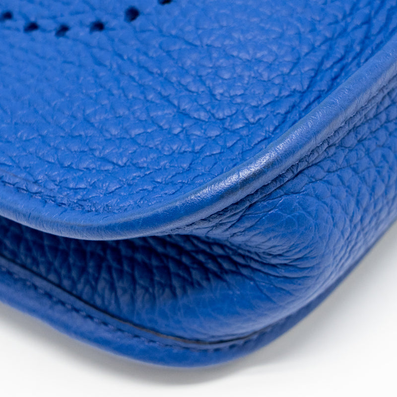 Hermes Mini Evelyne Clemence Electric blue SHW stamp U