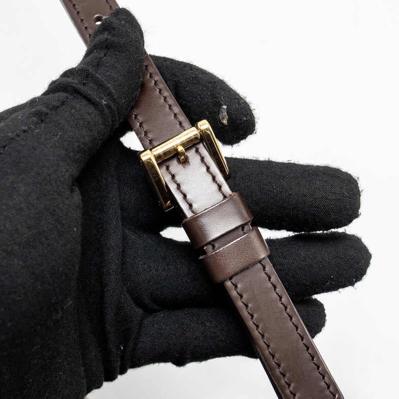 Louis Vuitton Vintage Musette Tango Damier Ebene Canvas GHW