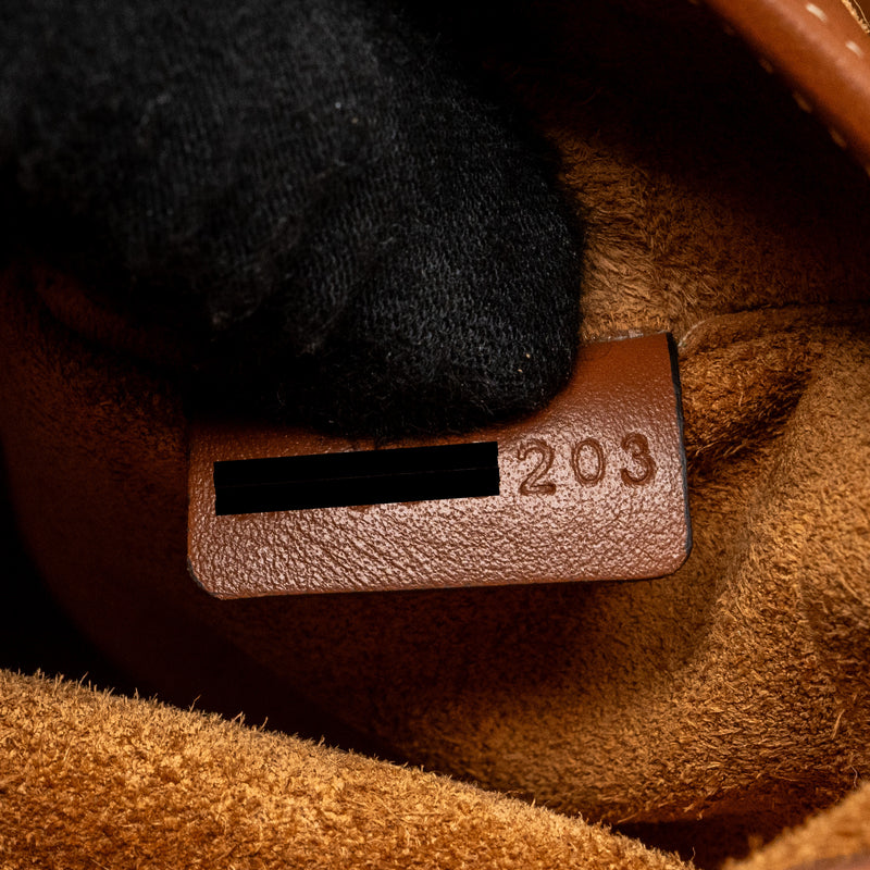 Celine Large Cabas Drawstring Cuirass Triomphe Smooth Calfskin Tan