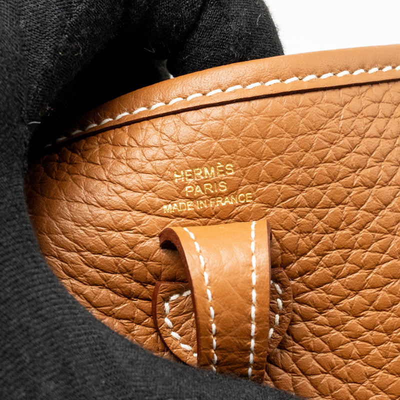 Hermes Mini Evelyne Clemence Gold GHW stamp K