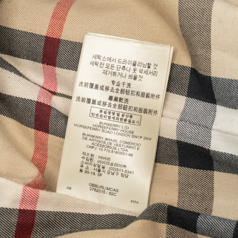 Burberry Size 34 Mid-length Kensington Heritage Trench Coat Ployester/Cotton Black