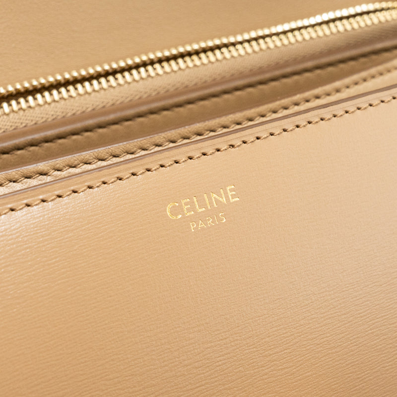Celine medium classic box bag Calfskin Beige GHW