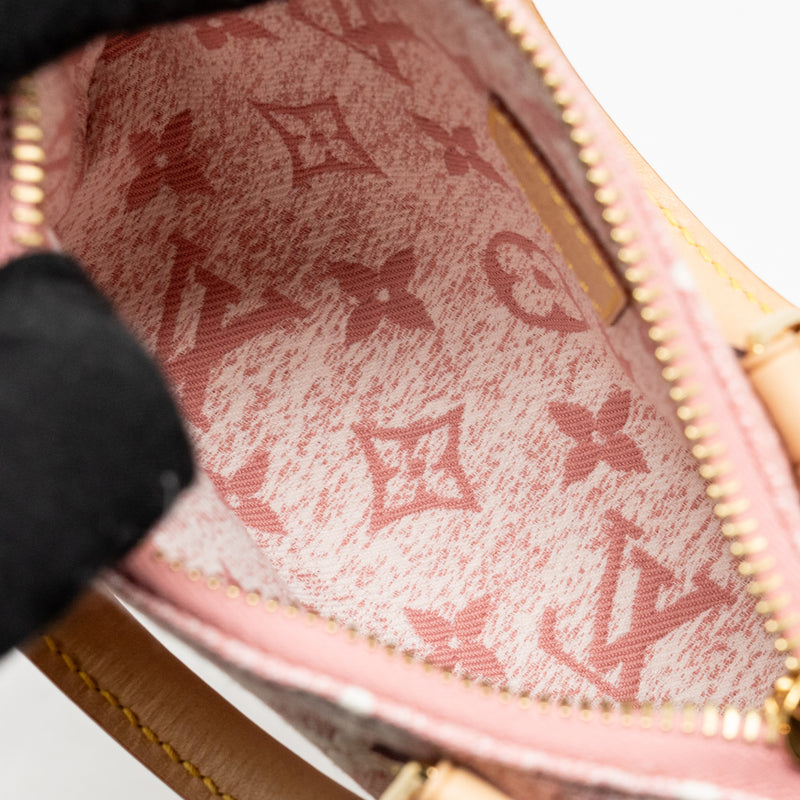 Louis Vuitton Nano Speedy Monogram Denim Pink GHW