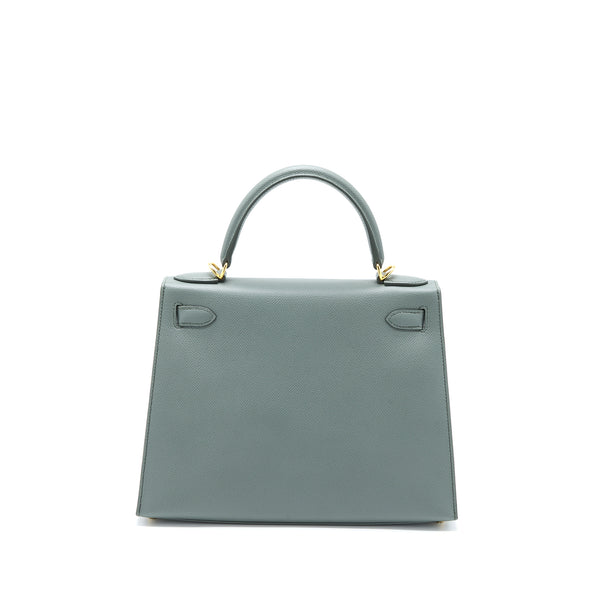 Hermes Kelly 28 Epsom Vert Amande GHW Stamp Z