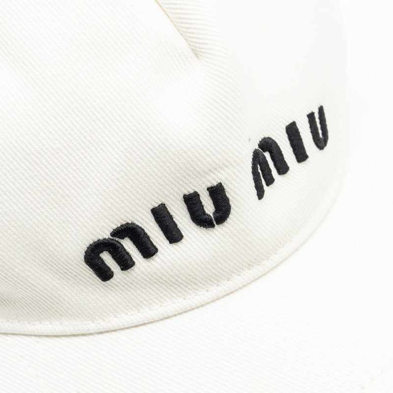 Miu miu size M Drill baseball cap white/black