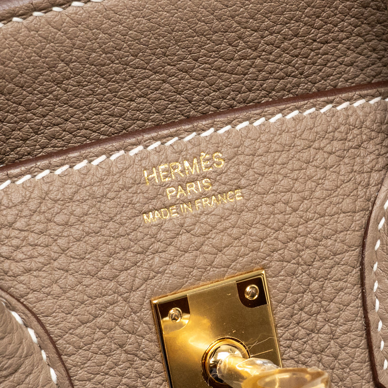 Hermes Birkin 25 Togo Etoupe GHW Stamp K