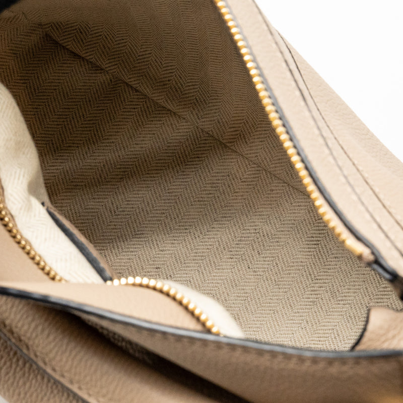 Loewe Small Puzzle Bag Soft Grained Calfskin Sand GHW