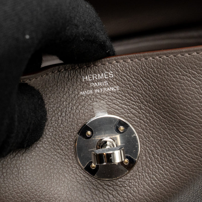 Hermes Lindy 26 Evercolor 8F Gris Etain SHW Stamp Z