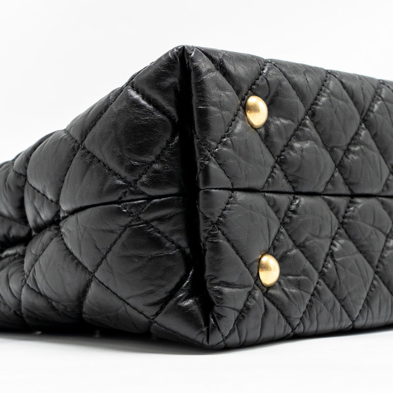 Chanel 2.55 Reissue Tote Bag Quilted Aged Calfskin Black GHW