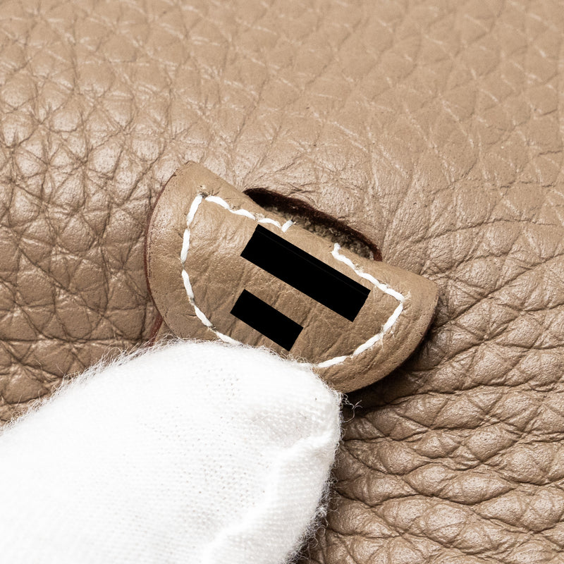 Hermes mini evelyne clemence etoupe / Blue Indigo GHW Stamp u