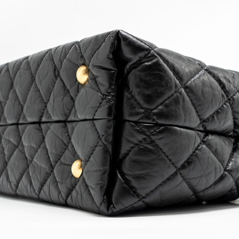 Chanel 2.55 Reissue Tote Bag Quilted Aged Calfskin Black GHW