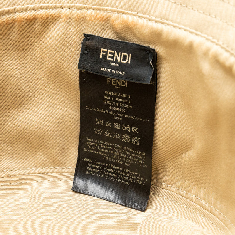 Fendi Size S Bucket Hat Brown/Beige